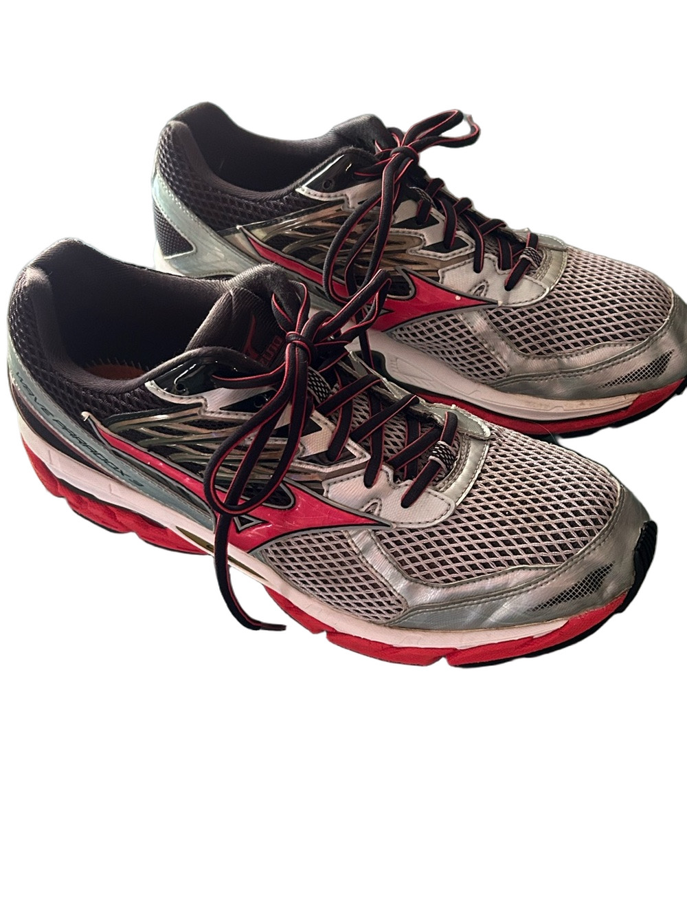 Mens Mizuno Wave PARADOX 9 Running Shoes Red Black Silver Size 12